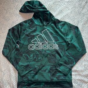 Adidas Green Swirl Hoodie Youth Large/Womens Small